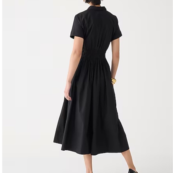 NWT J.Crew Black Elena shirtdress in cotton poplin SZ Various - Picture 2 of 13